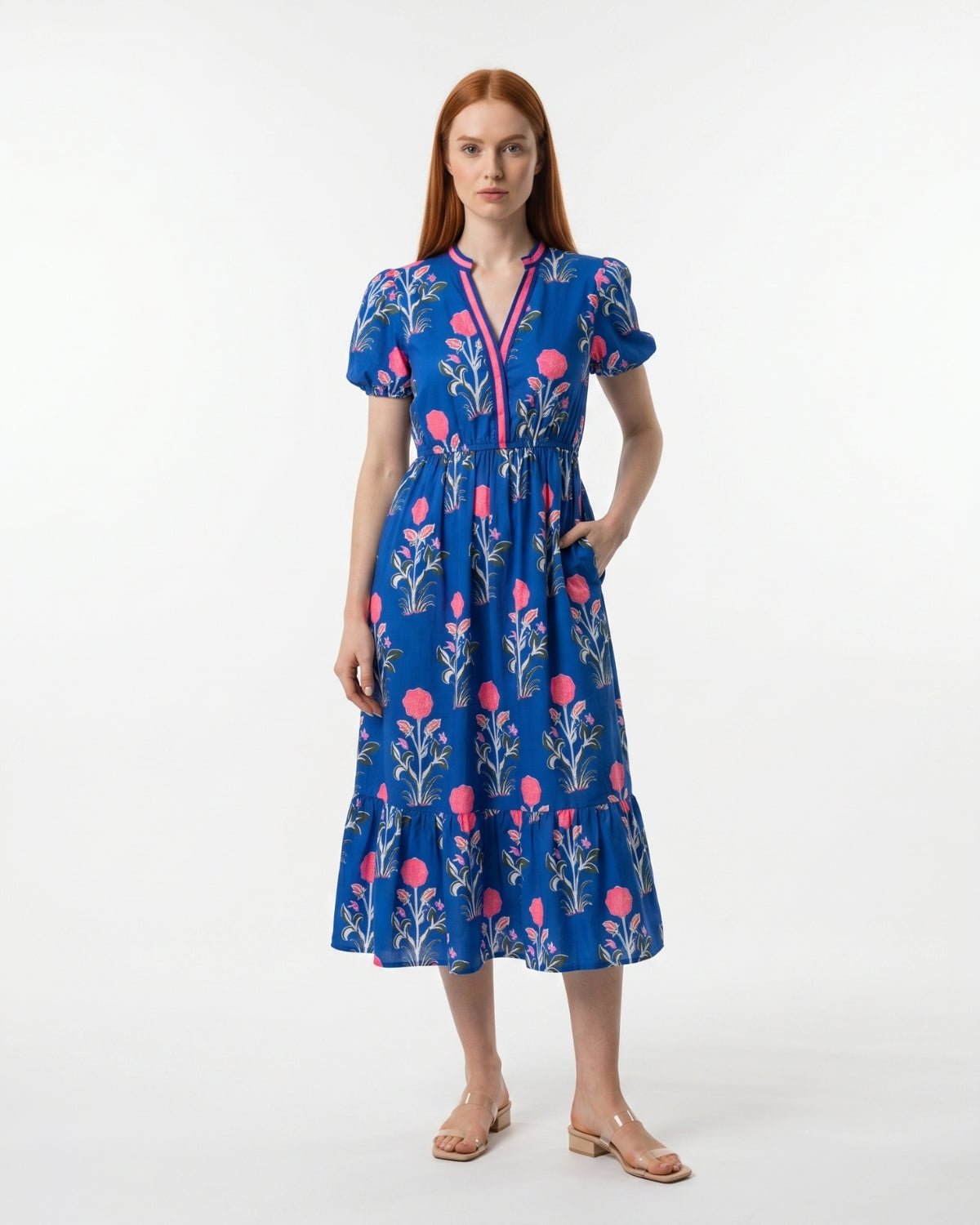 Giacinta Midi Dress - Cobalt Blue