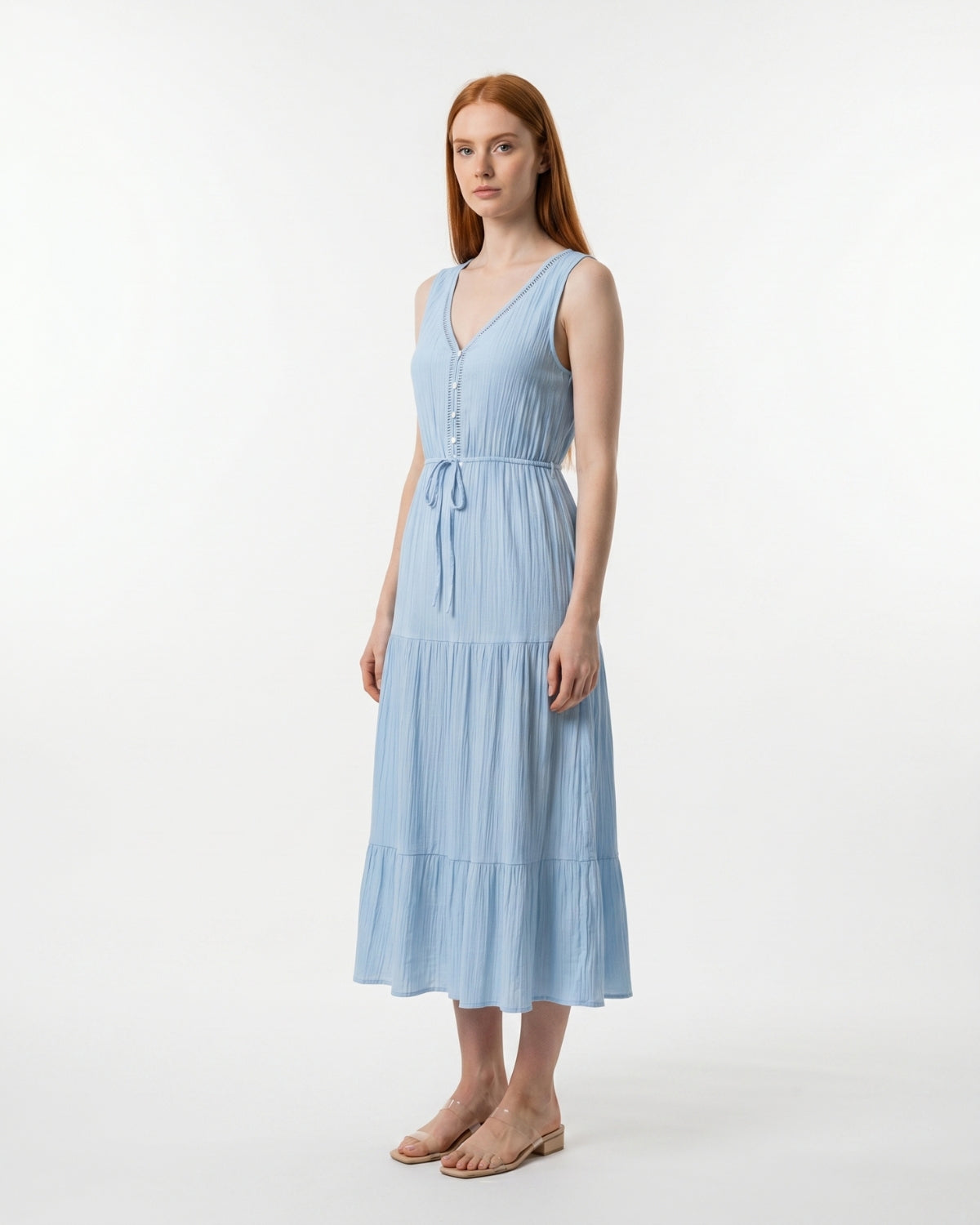 Livia Midi Dress - Sky Blue