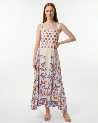 Domitilla Maxi Dress - Blue