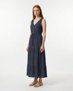 Livia Midi Dress - Navy Blue