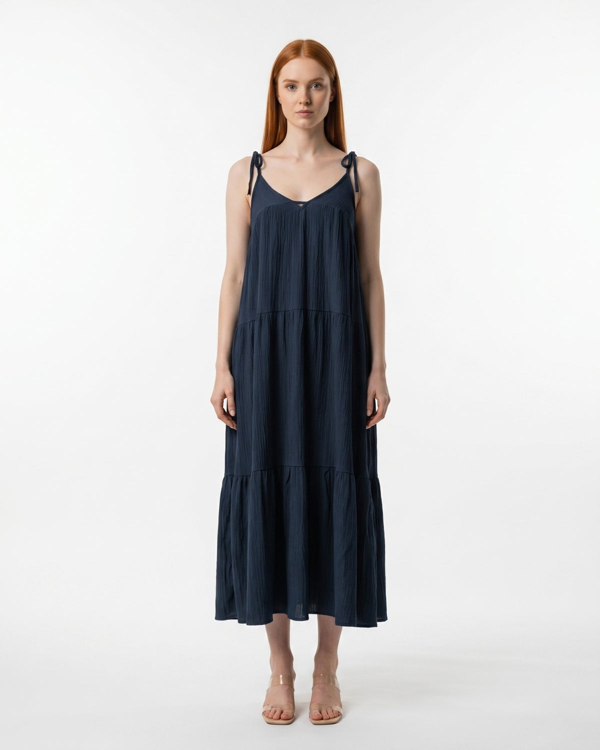 Nerina Midi Dress - Navy Blue