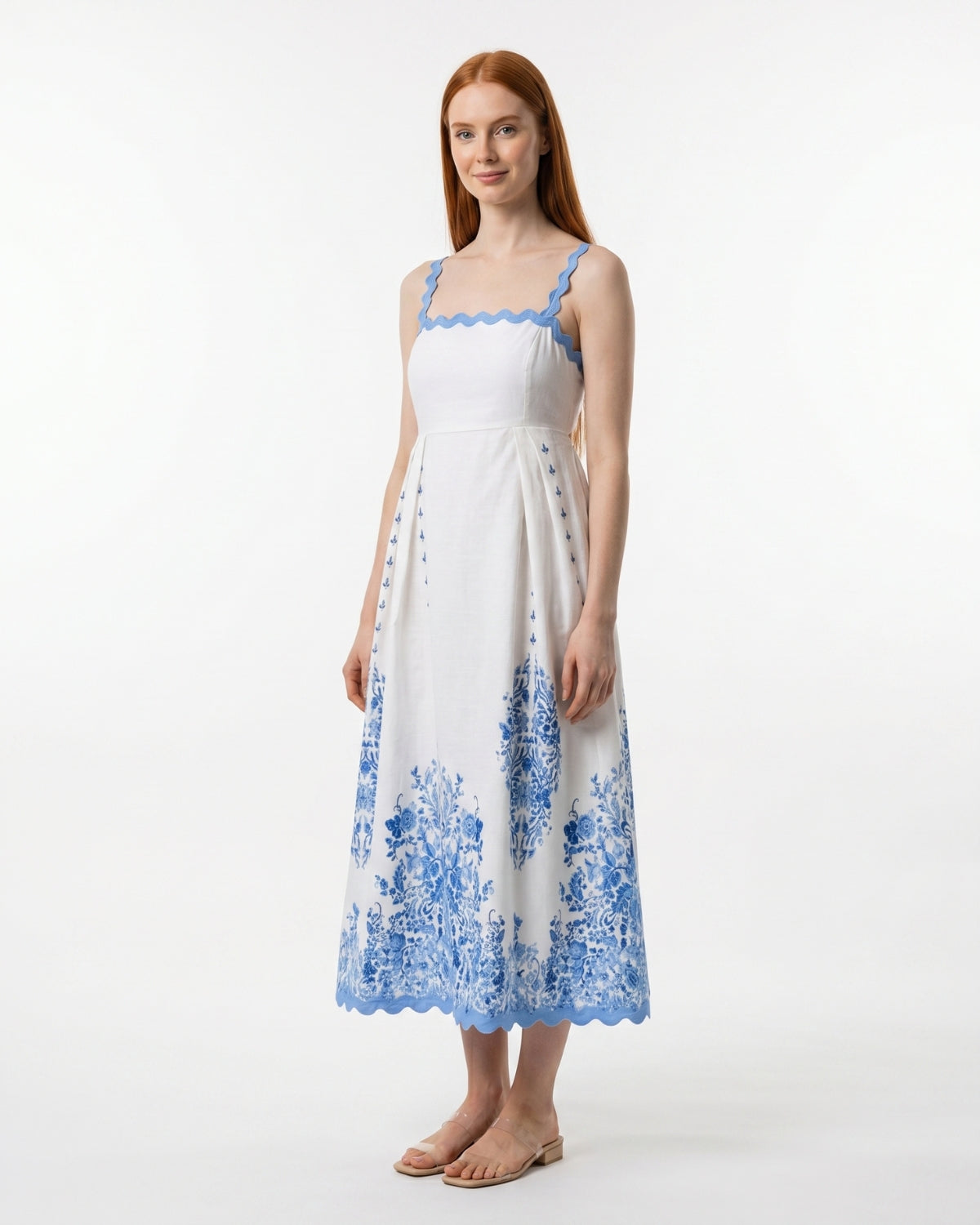 Cornelia Midi Dress - Blue