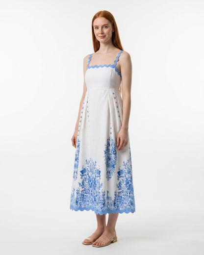 Cornelia Midi Dress - Blue