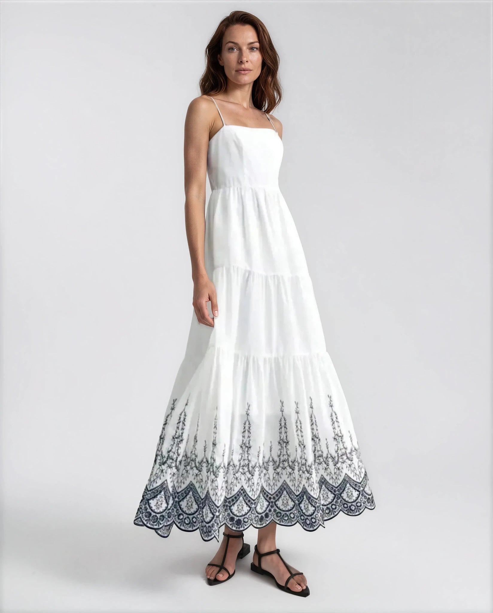 Bianca Women’s Summer Maxi Dress in White