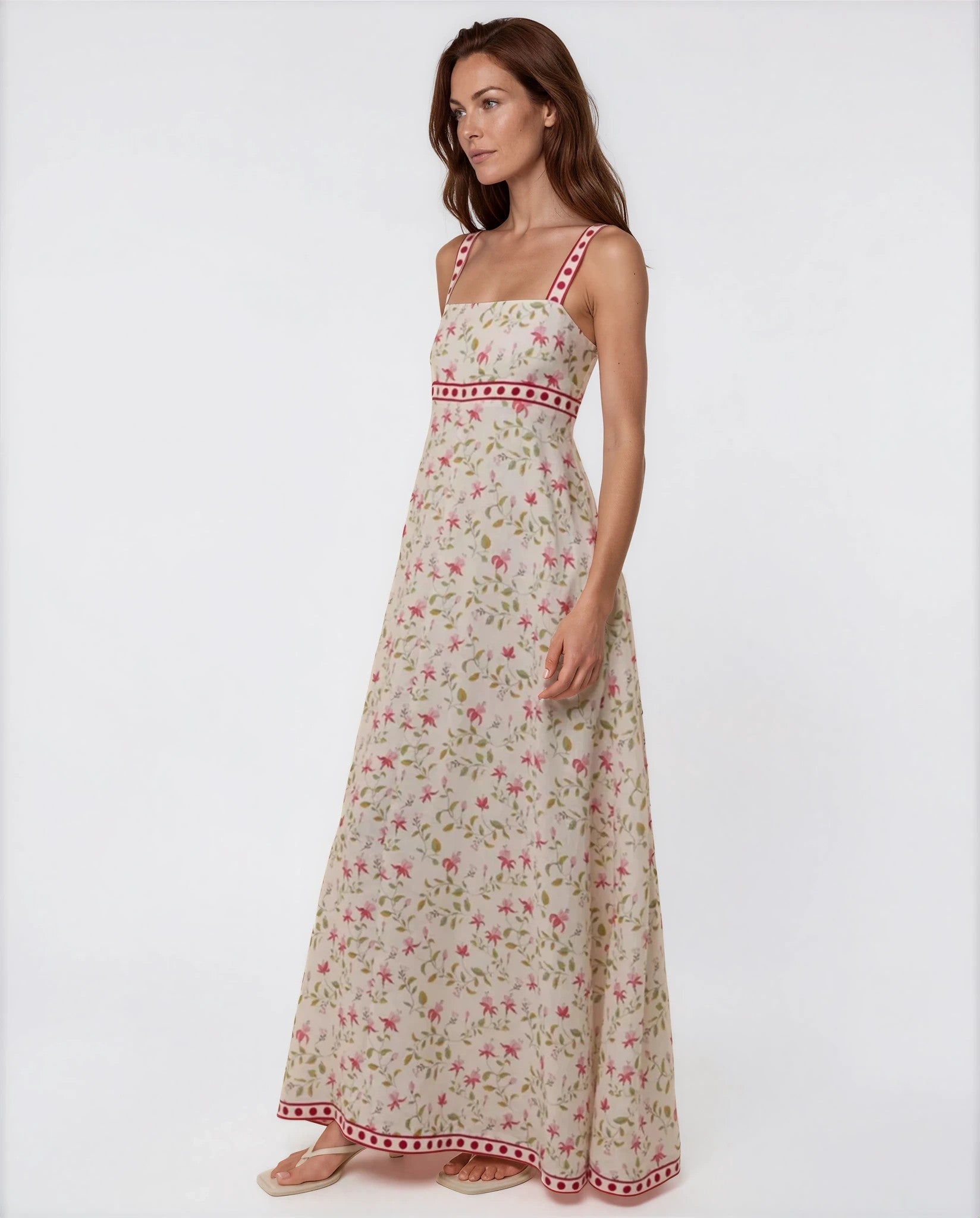 Fiora Women’s Summer Maxi Dress in White