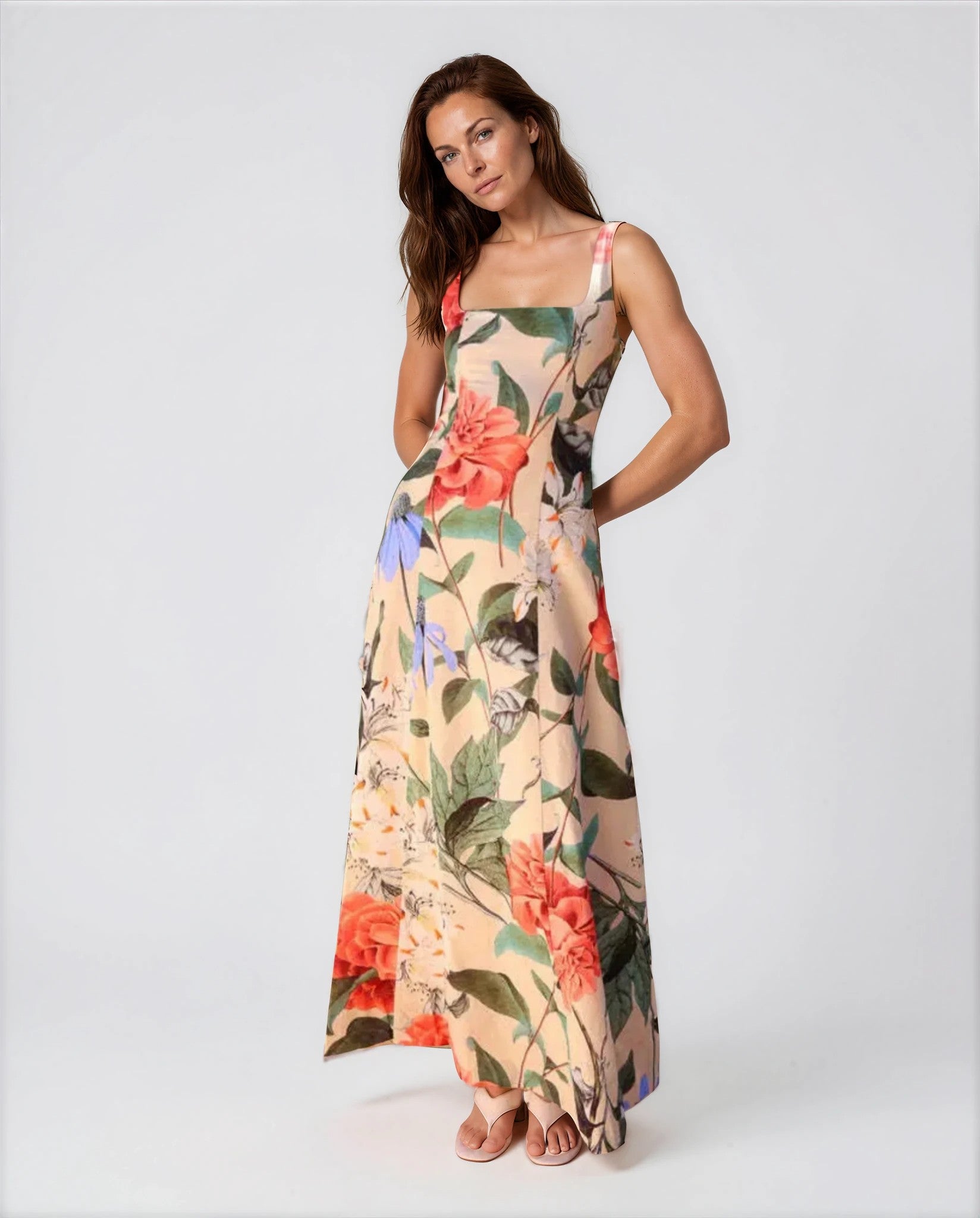 Rosalba Women’s Summer Maxi Dress in Pink