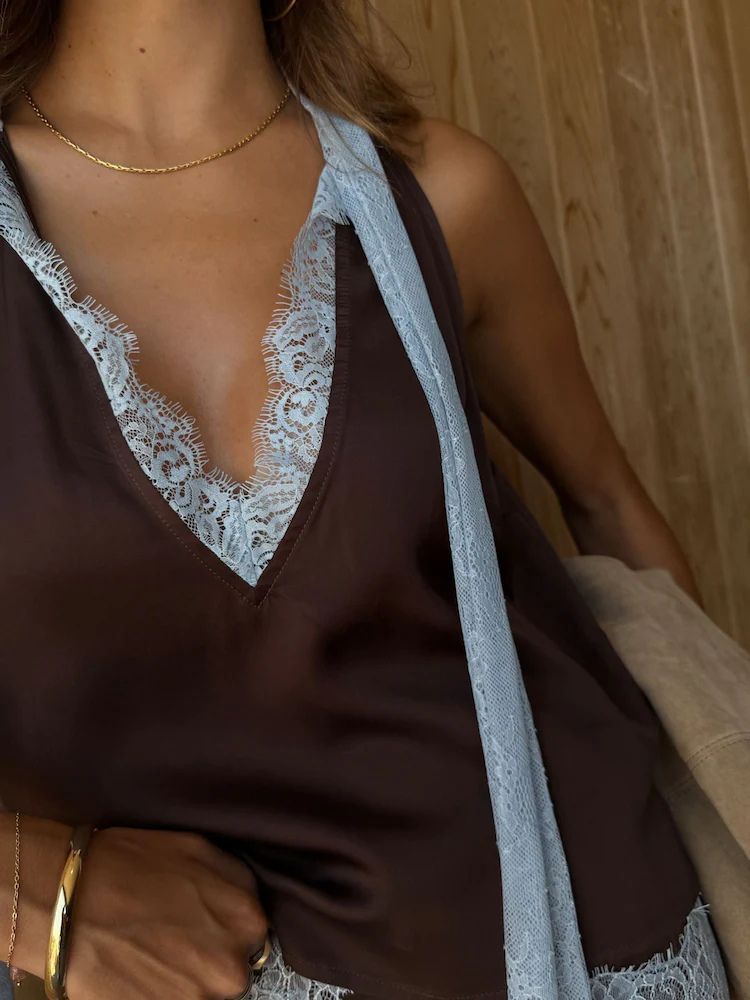 Amalia Lace Trim Matching Set