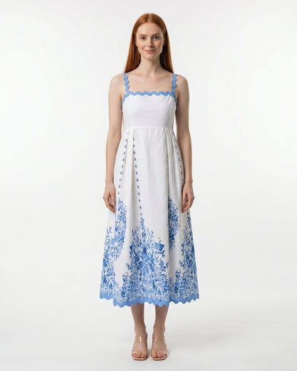 Cornelia Midi Dress - Blue