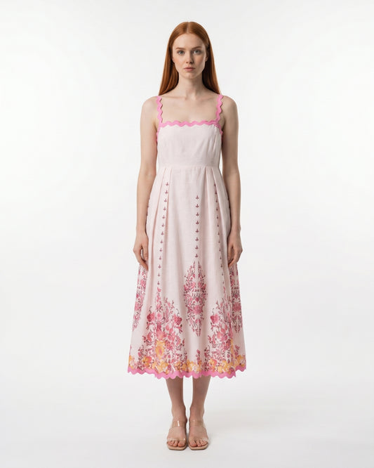 Cornelia Midi Dress - Pink