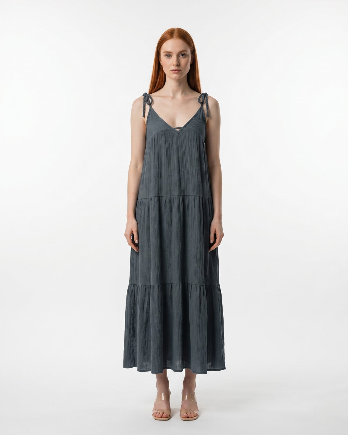 Nerina Midi Dress - Charcoal