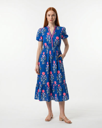 Giacinta Midi Dress - Cobalt Blue