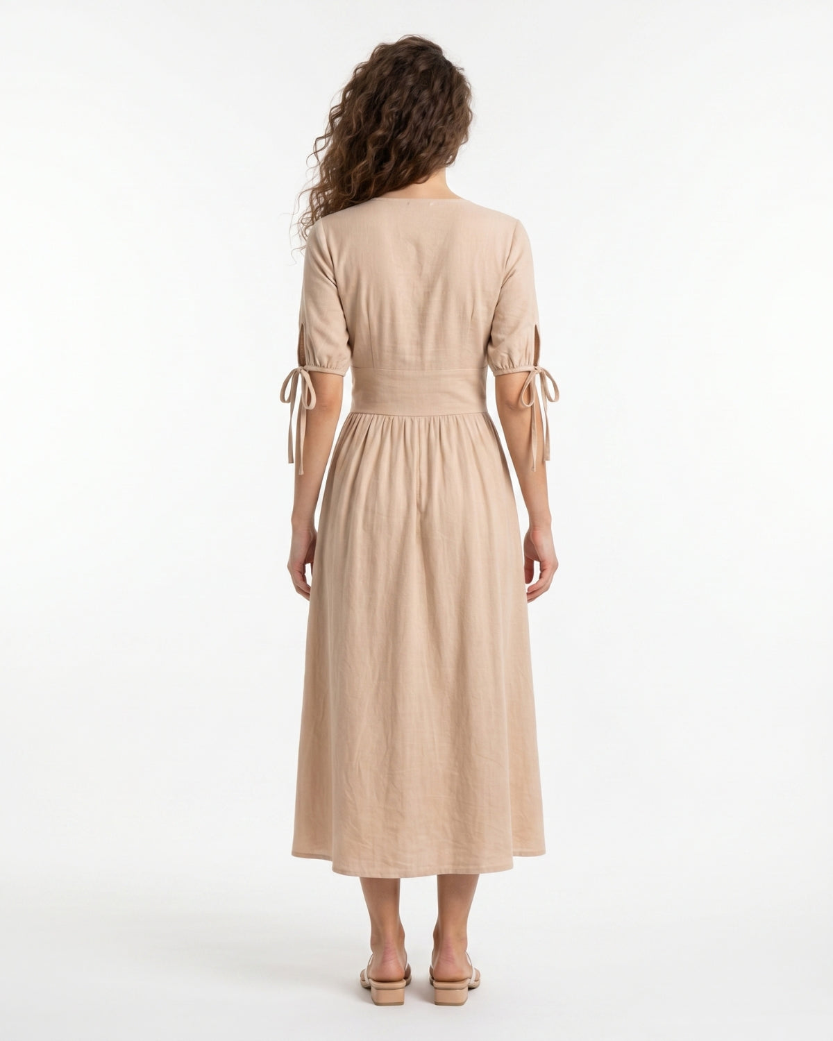 Belisaria Midi Dress - Beige