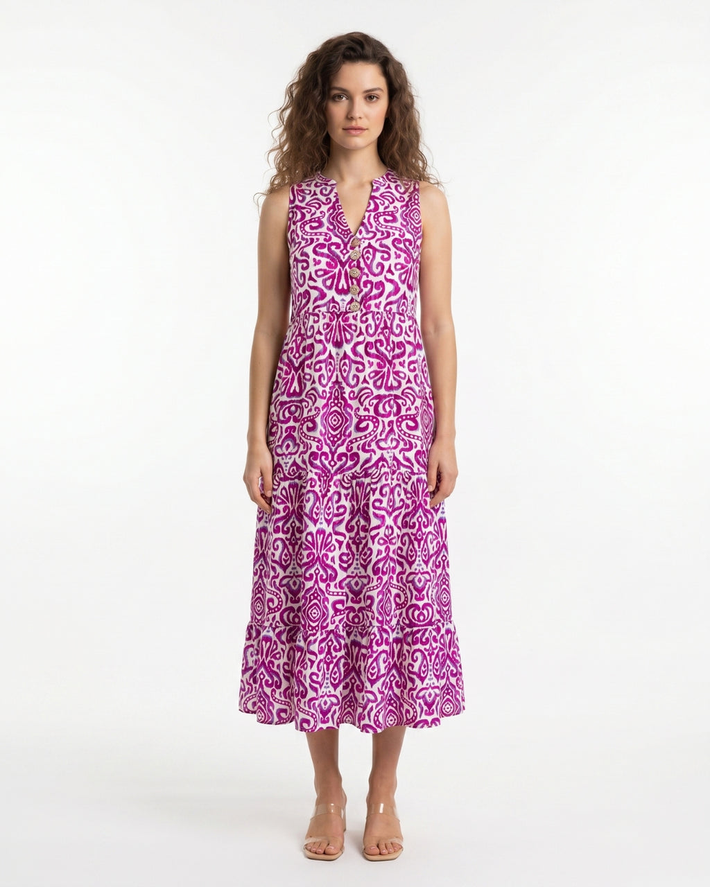 Gemma Midi Dress - Magenta