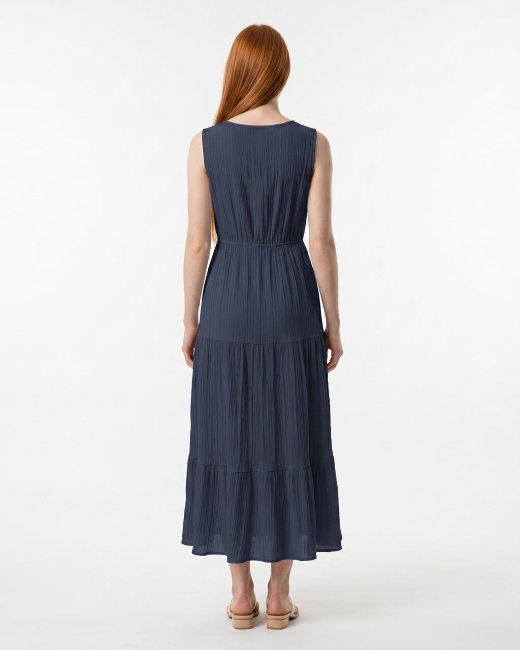 Livia Midi Dress - Navy Blue
