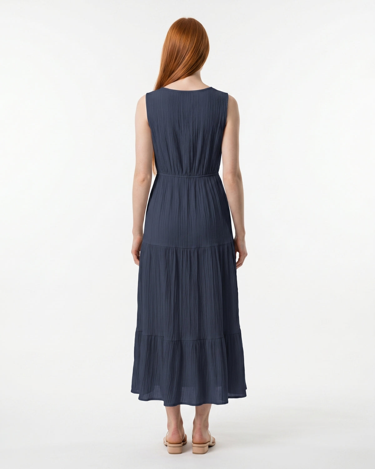 Livia Midi Dress - Navy Blue