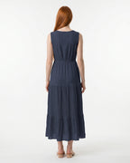 Livia Midi Dress - Navy Blue