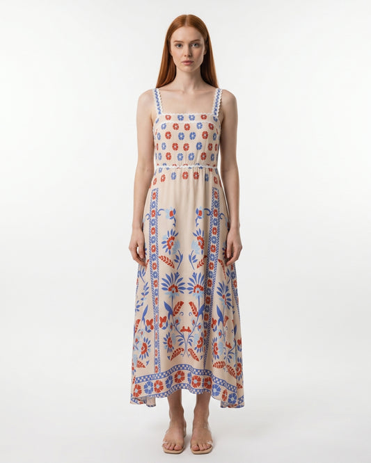 Domitilla Maxi Dress - Blue