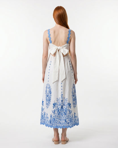 Cornelia Midi Dress - Blue
