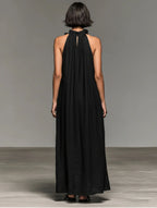 Ebe Ruffle Linen Maxi Dress