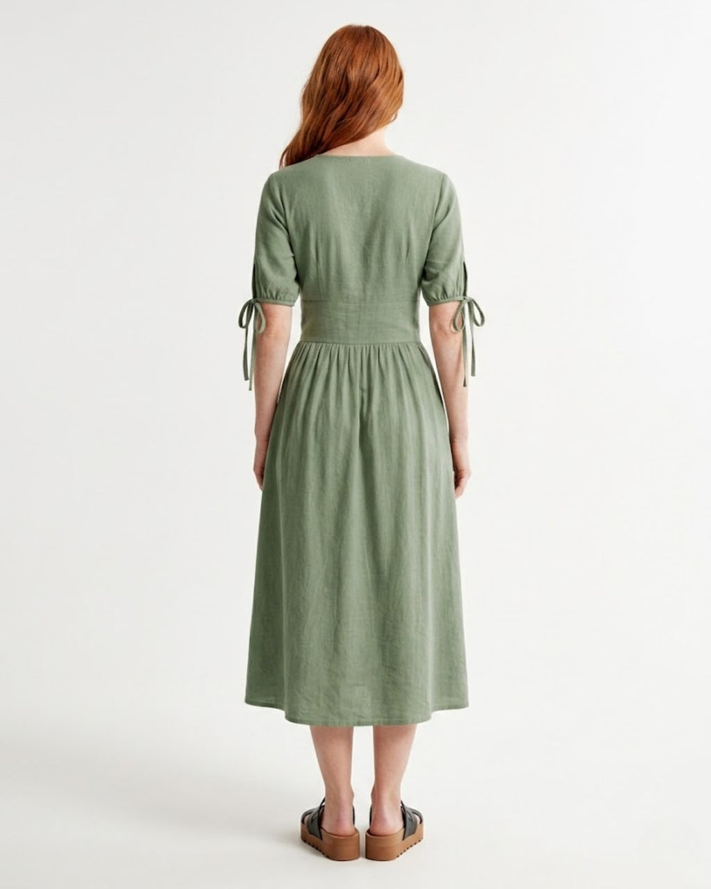 Belisaria Midi Dress - Sage Green