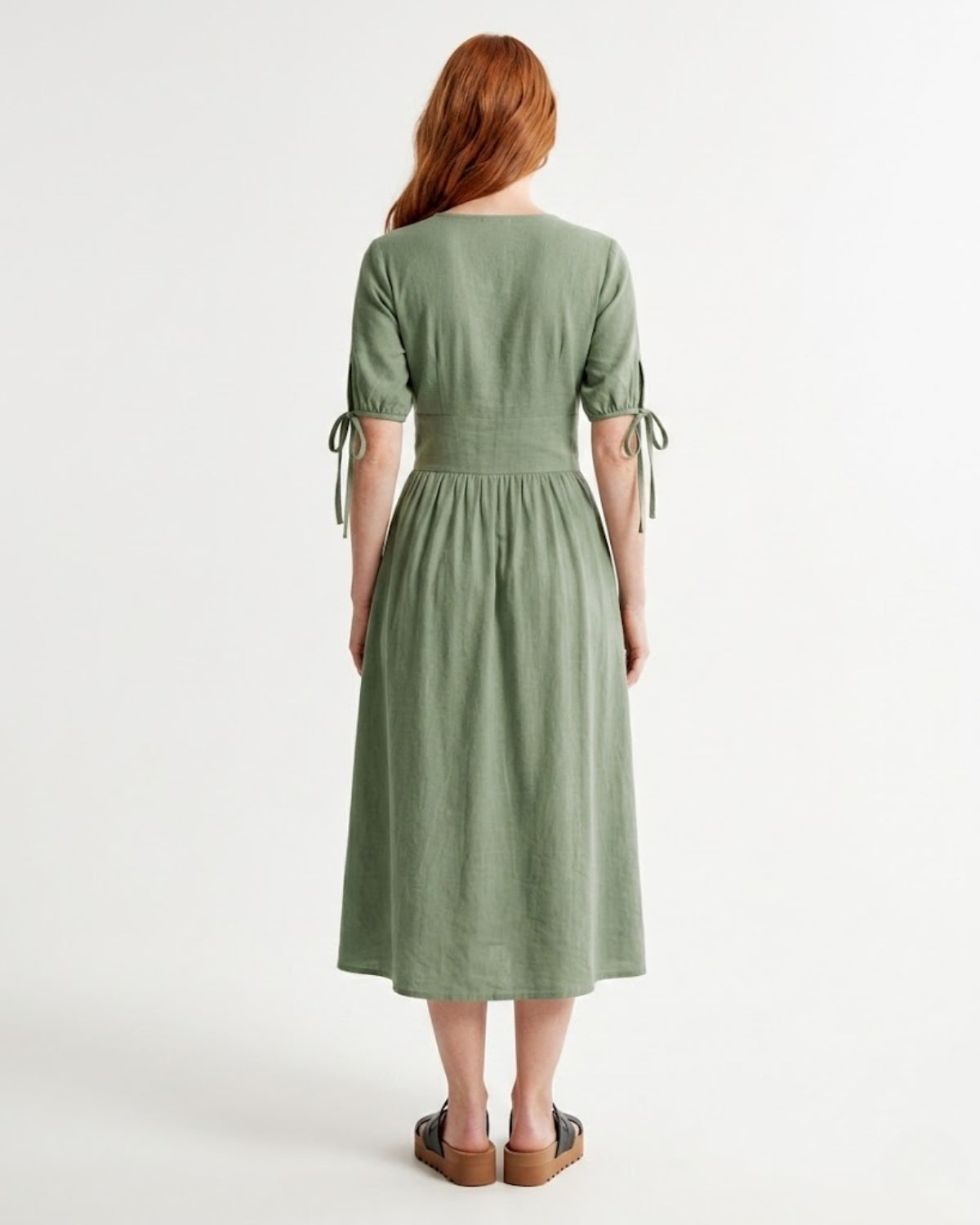 Belisaria Midi Dress - Sage Green