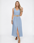 Silvana Maxi Dress - Dusty Blue
