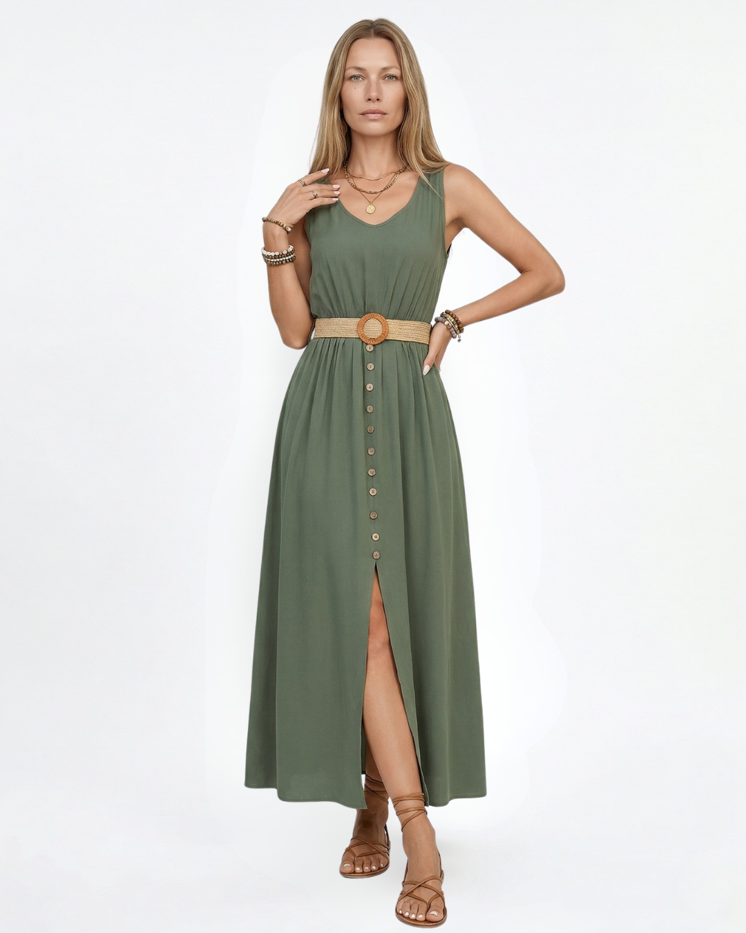 Silvana Maxi Dress - Olive