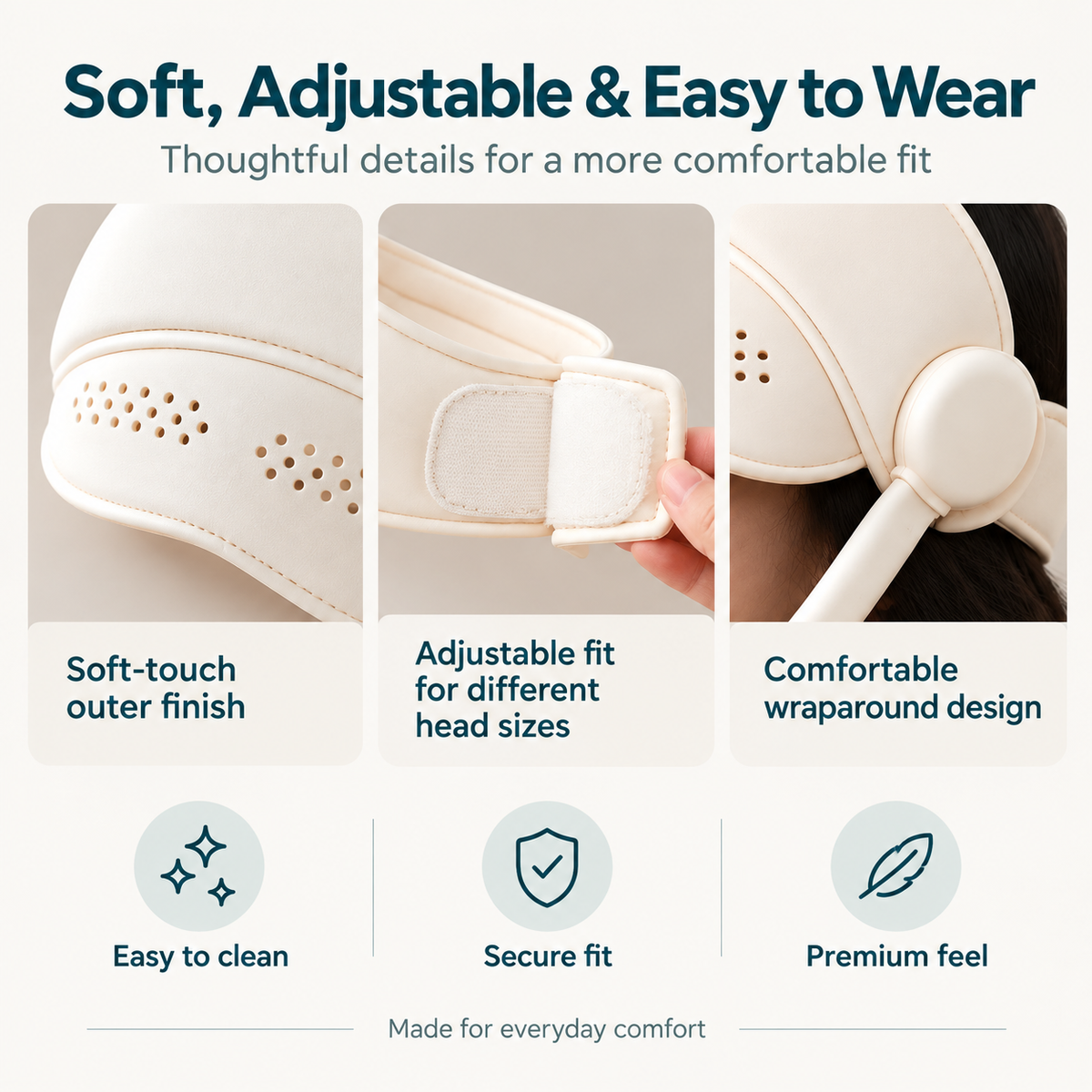 Electric Head & Eye Massager with Heat – 6-Zone Air Compression Head Massage Helmet