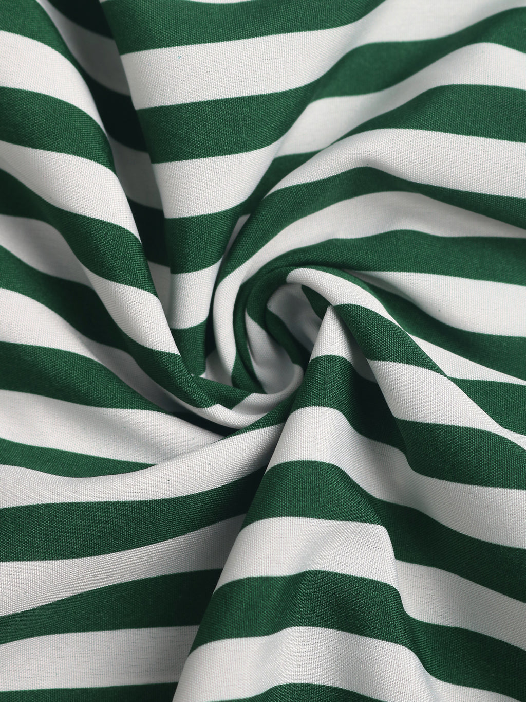 Close-up of green and white striped fabric