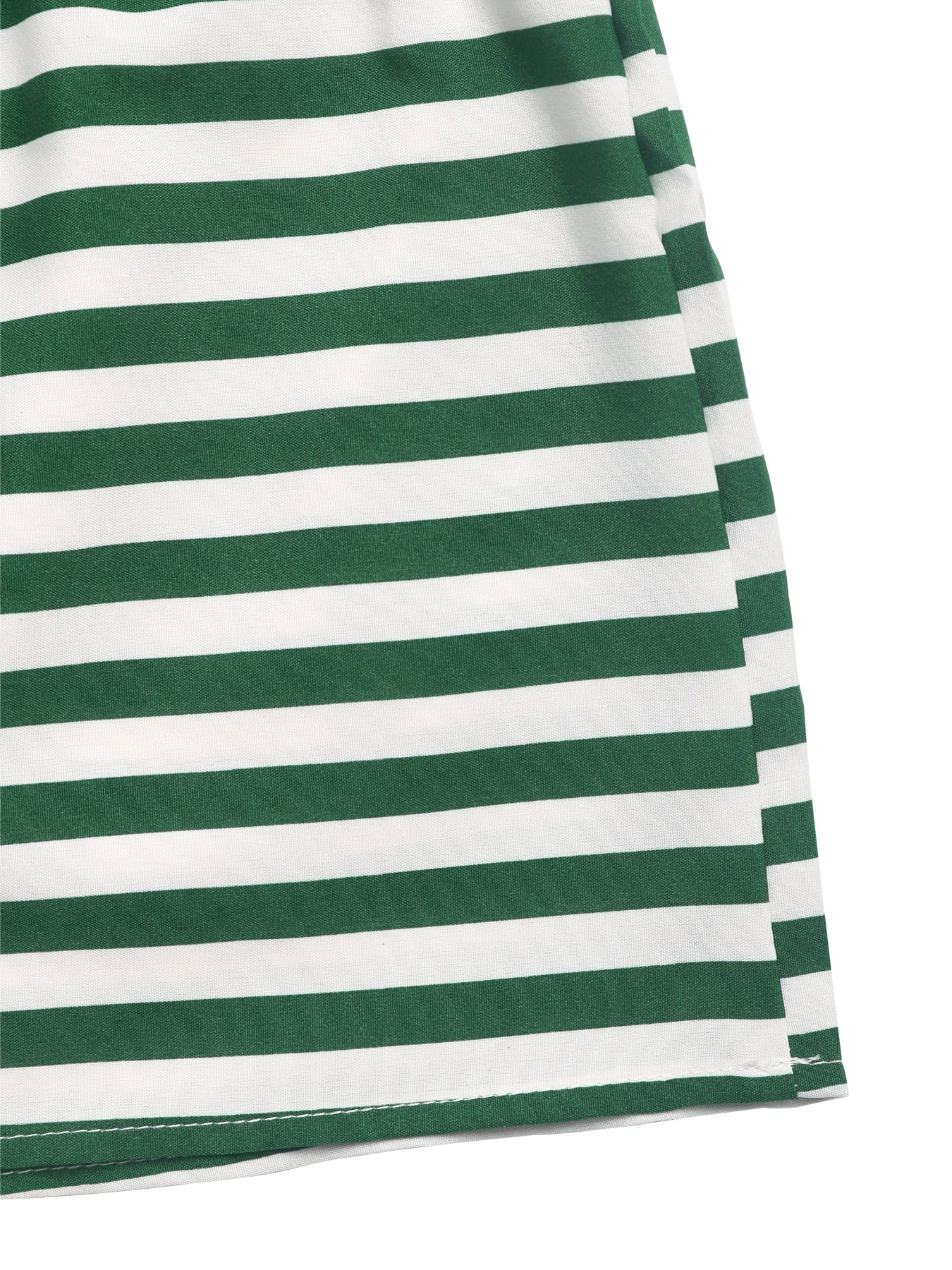 Close-up of green and white striped fabric