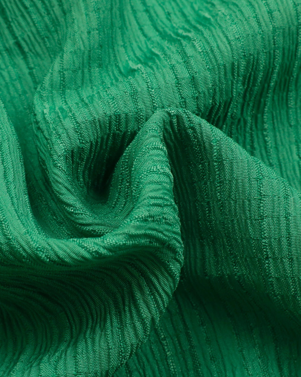 Close-up of green textured fabric