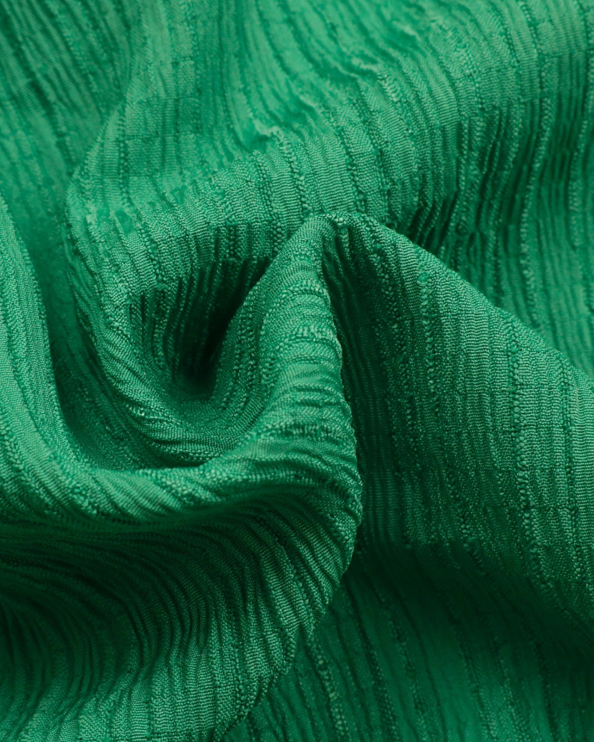 Close-up of green textured fabric