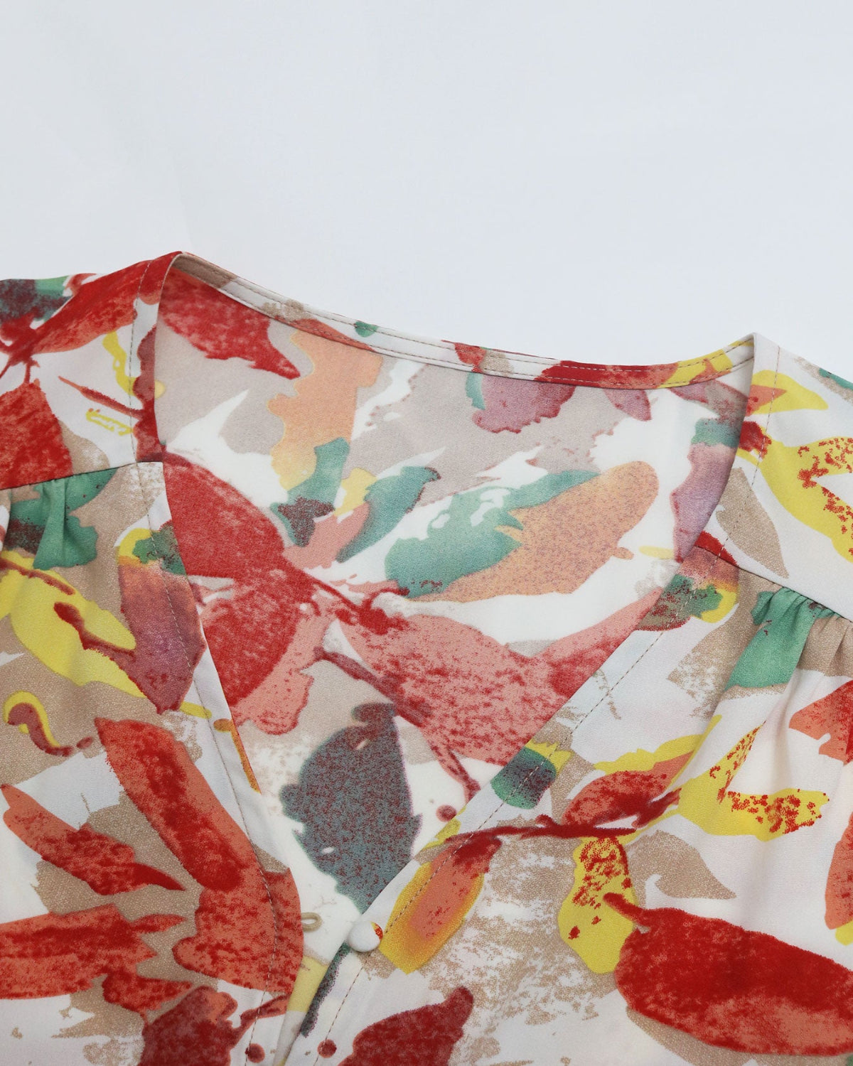 Colorful fabric with abstract pattern on a white background