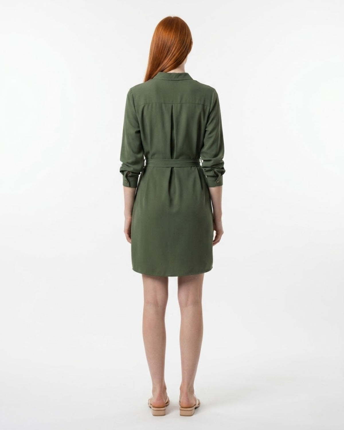Tullia Mini Dress - Olive Green