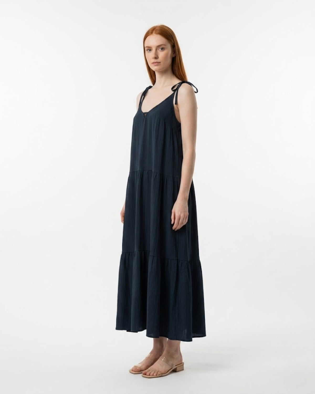 Nerina Midi Dress - Navy Blue