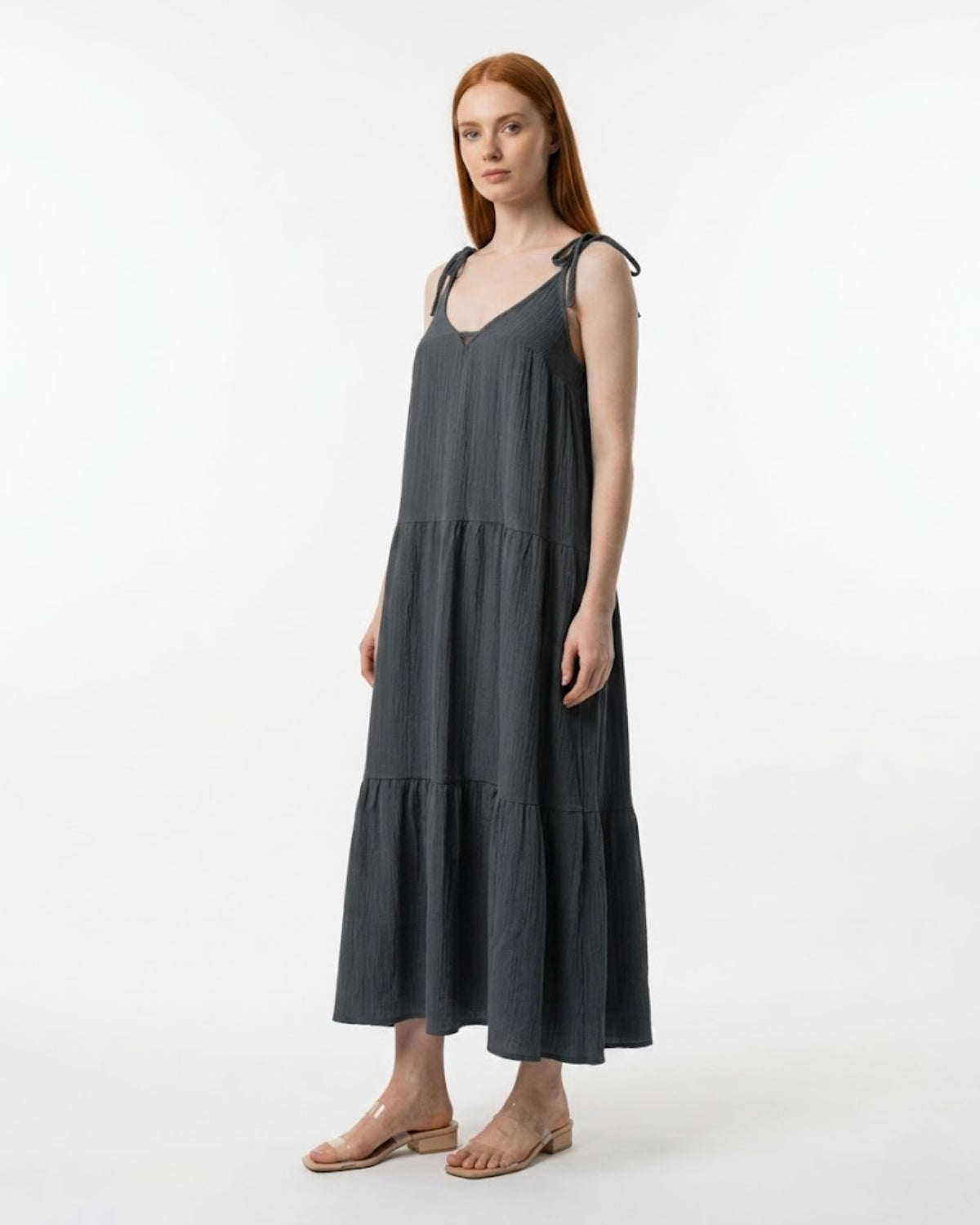 Nerina Midi Dress - Charcoal